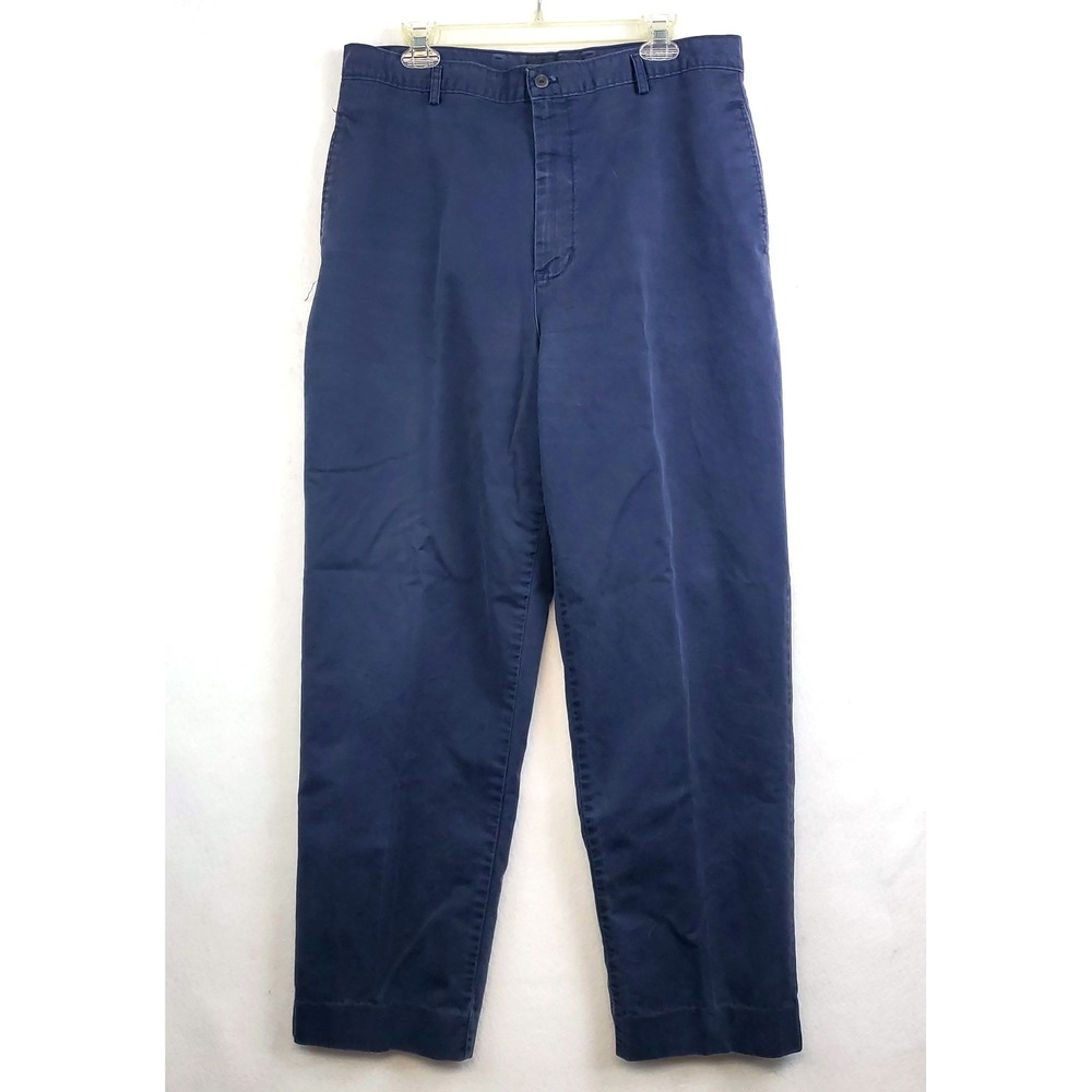 Calvin Klein Sport Cotton Chino Pants Navy Blue Men's Size 36 Actual 35x31 - Picture 2 of 8